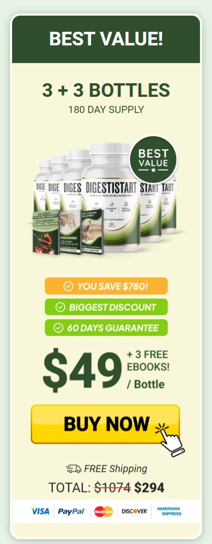 Digestistart™ 6 bottles pricing